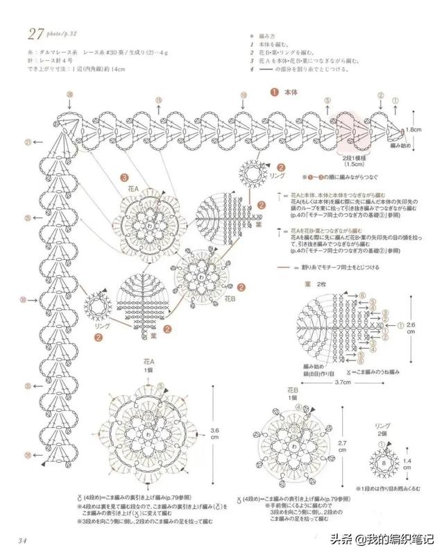 钩针编织花边简单大方（分享12组好看的毛线钩针编织）(20)