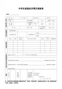 ​家庭经济情况调查表怎么填？家庭经济情况调查表电子版