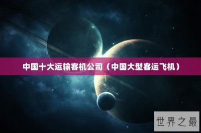 ​中国十大运输客机公司（中国大型客运飞机）