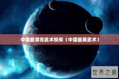 ​中国最漂亮武术视频（中国最美武术）