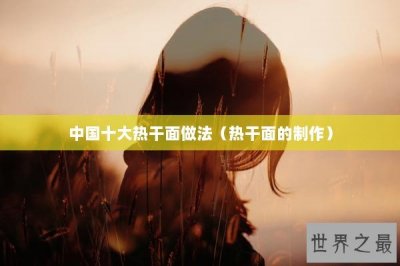 ​中国十大热干面做法（热干面的制作）