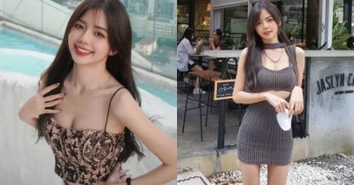 ​马来西亚美少女「JW靖汶」笑容超甜美！小洋装造型秀白嫩香肩＋修长玉腿好撩人