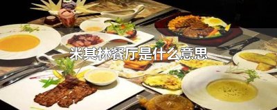 ​米其林餐厅为什么叫米其林 米其林餐厅是干什么的