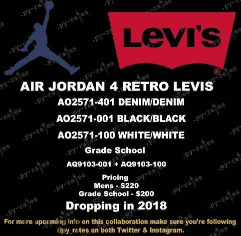 levis与air jordan 4联名系列有哪几款？