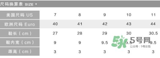 teva凉鞋鞋码怎么选？teva鞋码对照表