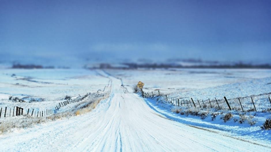 真实美景：山间道路的唯美伤感雪景图集