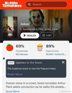 ​票房口碑双双翻车！《小丑2》北美首周票房仅3768万美元，烂番茄新鲜度低至33